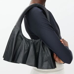 Coperni Ghost Swipe Black Leather Shoulder Satchel Bag Purse